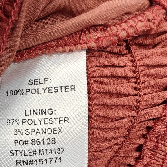 Le Lis Collection Crop Self-Tie Strap Sleeveless Shirt Ruched Medium - Picture 3 of 9